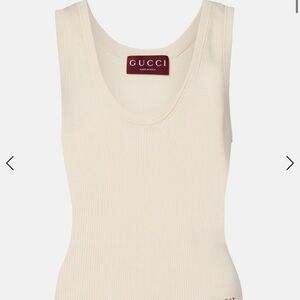 ISO Gucci Off-White Ribbed Tank Top